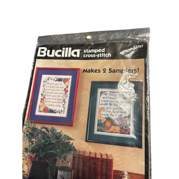 Bucilla Cross-Stitch Kit 64387 Makes 2 Samplers 8" x 10" Graces Sampler Pair Inc - Picture 2 of 3